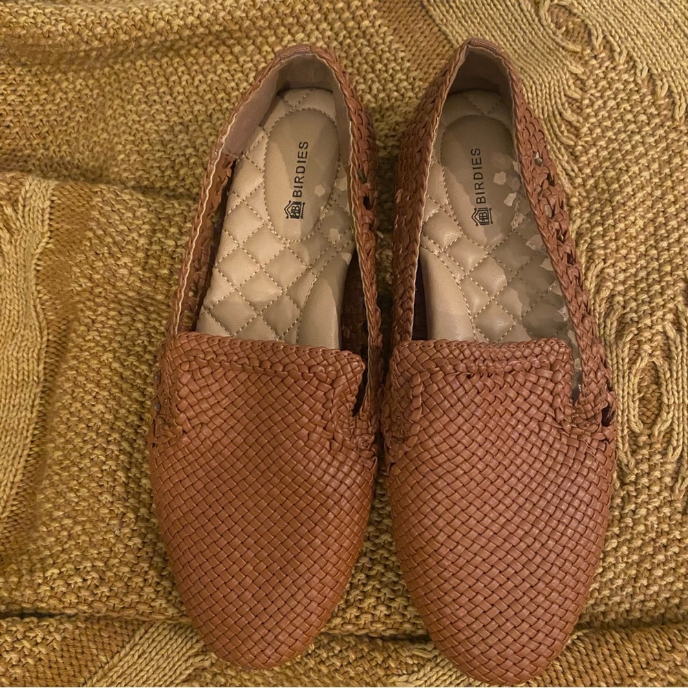 Birdies Brown The Starling Woven Vegan Leather Loafer